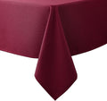 Biscaynebay Textured Fabric Christmas Rectangle Table Cloth 52x70 Inches, Burgundy Water Resistant Tablecloths for Dining, Kitchen, Wedding, Parties etc. Machine Washable