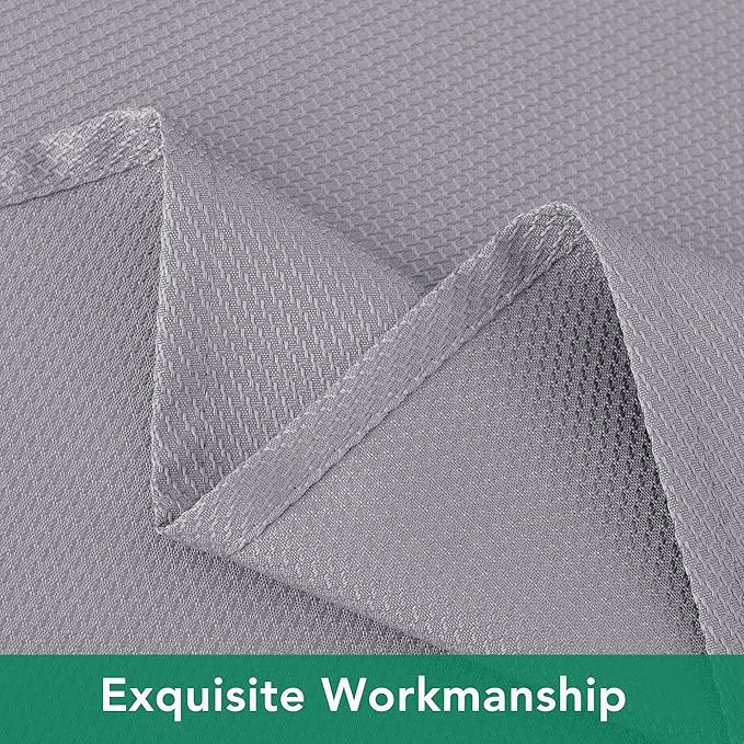 Biscaynebay Textured Fabric Square Tablecloths 60"x60", Silver Grey Water Resistant Table Cloth Small Card Folding Table Covers Linen for Dining, Kitchen, Wedding & Parties, etc. Machine Washable
