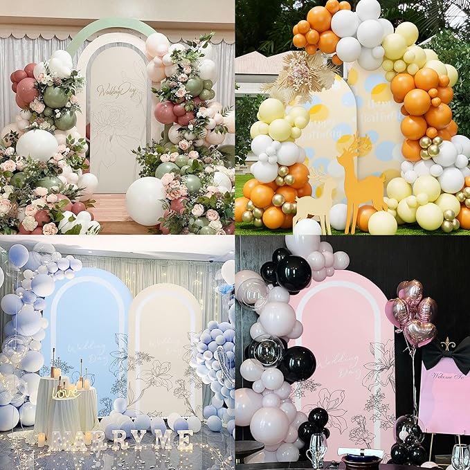 Wedding Arch Cover 7.2FT 6.6FT 6FT Spandex Arch Backdrop Cover Stretchy Backdrop for Wedding Birthday Party Decoration Baby Shower