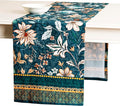 Maison d' Hermine Table Runner 100% Cotton Single Layer Table Runners 108 inches Long for Thanksgiving Christmas Decorations Home Kitchen Dining Party Wedding (Luxury Loft - Dark Teal, 14.5" x 108")