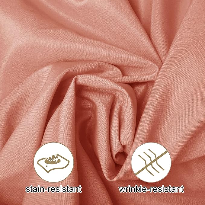 Ascoza 2pack 60x102 Inch Dusty Pink Rectangular Tablecloth 6 Feet Table Cloth in Polyester Fabric for Wedding/Banquet/Restaurant/Parties
