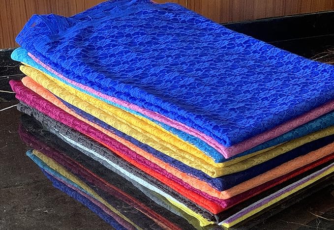 MDS Pack of 15 Wedding 12 x 108 inches Lace Table Runner for Wedding, Decorations for Birthday Parties, Banquets, Graduations, Engagements, and Runners fit Rectangle, Round Table- Yellow Gold