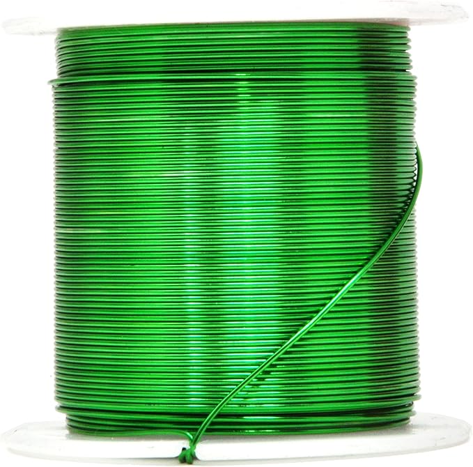 Mandala Crafts 22 Gauge Anodized Aluminum Craft Wire for Jewelry Making - 450 FT Colored Flexible Silver Copper True Blue Black Red Kelly Green Wire - Bendable for Bonsai Armature Crafting Sculpting