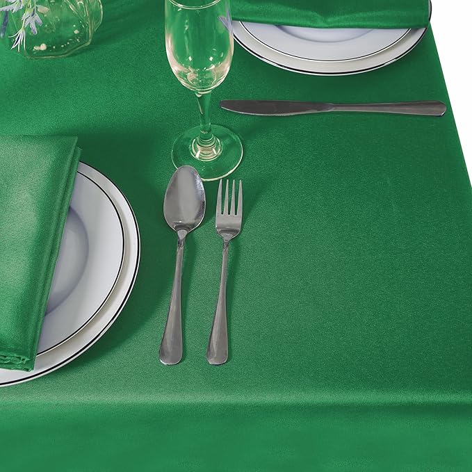 Cupuamon 70 inch Round Tablecloth Washable Polyester Table Cloth Decorative Table Cover for Wedding Party Dining Banquet（70 inch,Emerald）