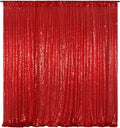 Poise3EHome Red Sequin Backdrop, 10Ft x 10Ft Glitter Photography Background Curtains for Party Wedding Birthday Christmas Valentines Day Decoration