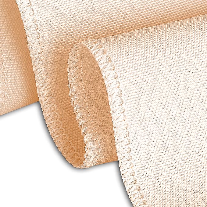 LTC LINENS 2 Pack 108 Inch Round Tablecloth Peach - Great for 48 Inch Round Table Floor Length - Wrinkle Resistant Polyester Fabric Cloth for Wedding, Party