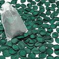 Serwalin 300Pcs Silk Rose Petals for Christmas Weddings Proposal Dark Green Flower Petals for Girl's Basket, Aisle, Table Decor