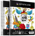 ARTISTIC EYE 9x12 Premium Sketch Book Set, 100 Sheets, Spiral Bound, 68lb (100gsm), Acid-Free Drawing Paper, Ideal for Kids, Teens & Adults (Set of 2)