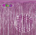 Purple Foil Curtains - 4 Pack 3.3 ft x 6.6 ft Wavy Fringe Curtain Backdrop for Party Photo Booth Props Decoration Mermaid Euphoria Themed | Purple Streamers for Mardi Gras Decorations