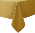 Biscaynebay Textured Fabric Rectangle Christmas Tablecloths 90x156 Inch, Gold Water Resistant Tablecloths for Dining, Kitchen, Wedding, Parties etc. Machine Washable