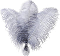 Larryhot Natural Ostrich Feathers for Vase - 16-18 inch 10pcs for Wedding Party Centerpieces,Flower Arrangement and Home Decorations (Gray)