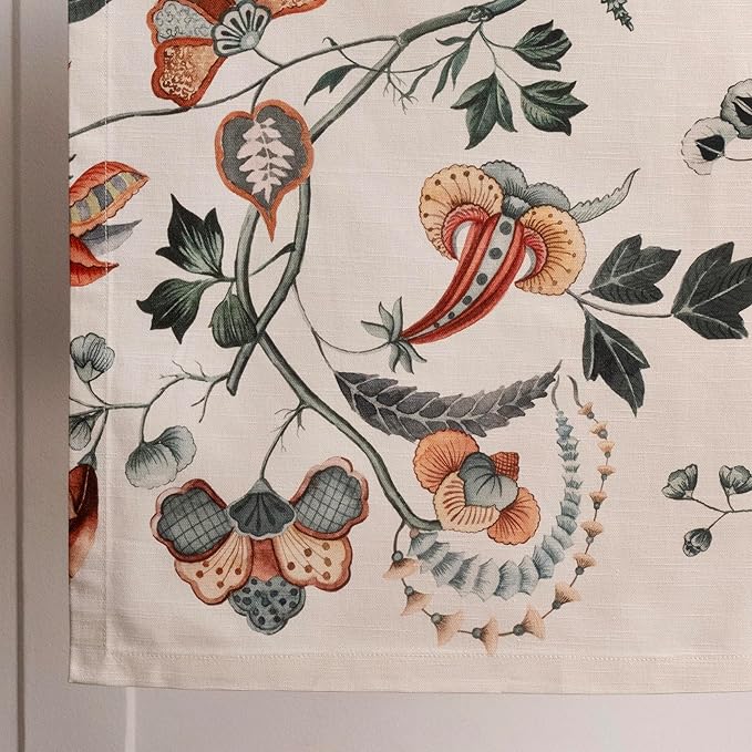 Maison d' Hermine Table Runner 100% Cotton Single Layer Table Runners 108 inches Long for Thanksgiving Christmas Decorations Home Kitchen Dining Party Wedding (Dalida, 14.5" x 108")