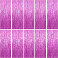10 Pack Foil Curtain Backdrop Metallic Tinsel Foil Fringe Curtains Photo Booth Props for Birthday Wedding Engagement Baby Shower Bachelorette Christmas Holiday Celebration Party Decorations