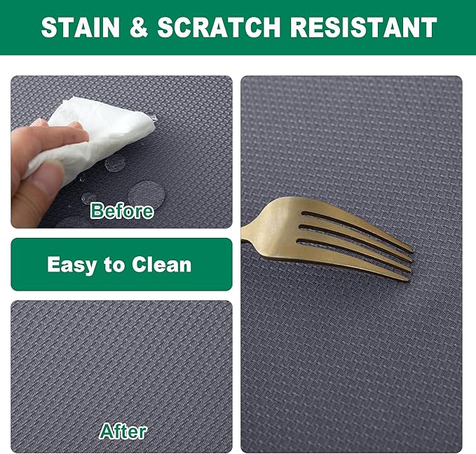 Biscaynebay Textured Fabric Square Tablecloth 54x54 Inch, Dark Grey Water Resistant Spill Proof Table Cloth Small Card Folding Table Covers for Dining, Kitchen, Wedding and Parties, Machine Washable