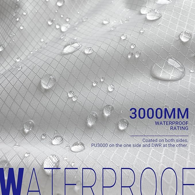 emma kites Black Ripstop Nylon PU3000 Waterproof 1.9 oz 70D Diamond Grid Tear Resistant for Tent Rainfly Rain Kilt Poncho Dry Bag Backpack Bike Cover (Selvedge Removed) Pre-Cut 1 Yard