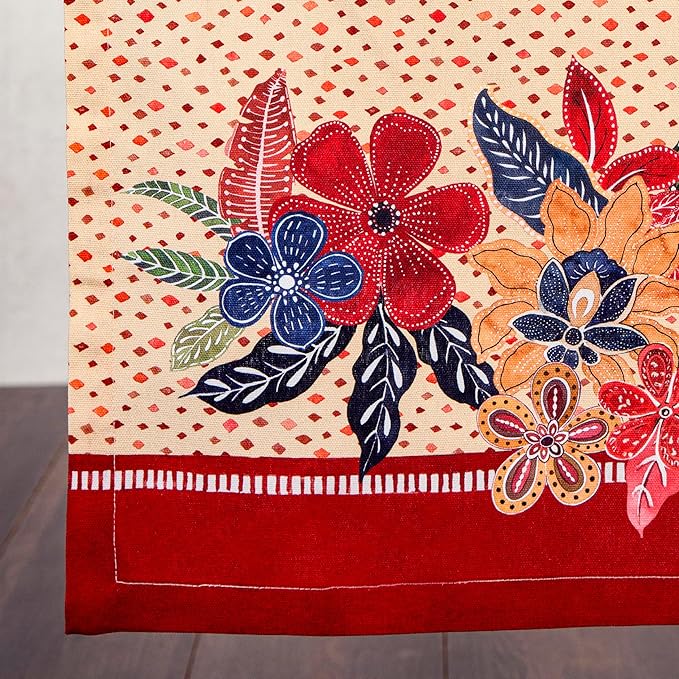 Maison d' Hermine Table Runner 100% Cotton Double Layer Table Runners 72 inches Long for Thanksgiving Christmas Decorations Home Kitchen Dining Party Wedding (Kalahari, 14.5" x 72")