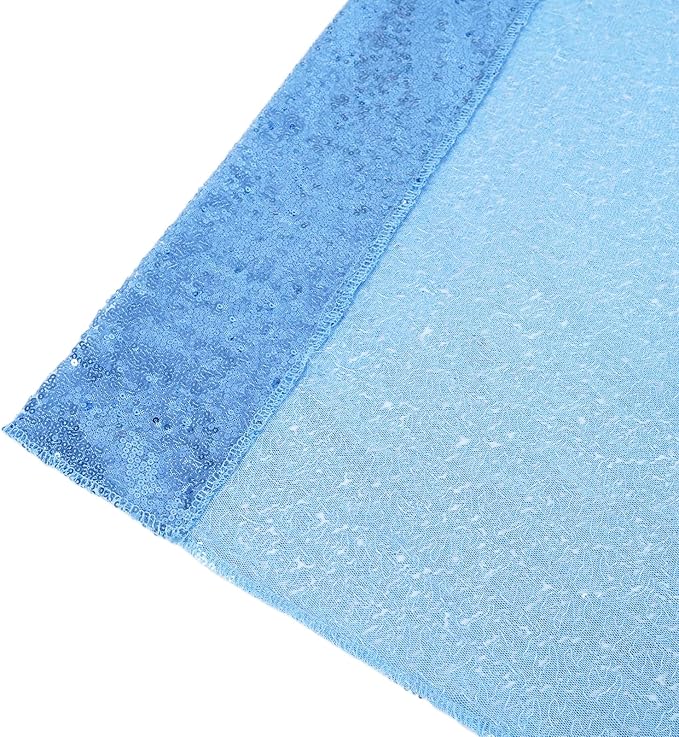 Poise3EHome Blue Sequin Backdrop,10FT x 10FT Sequin Photography Backdrop Curtain for Party Decoration, Baby Blue