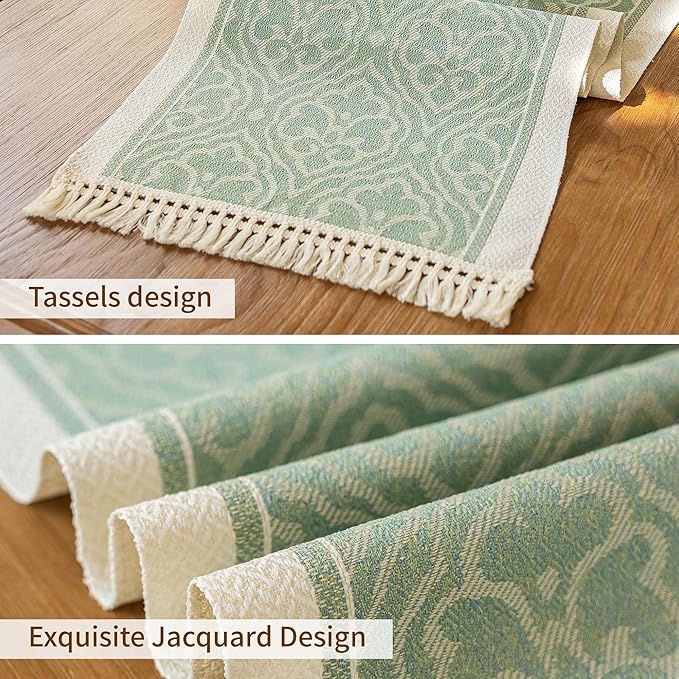 Table Runners 72 Inches Long Waterproof Boho Table Runner with Tassel Fringe,Table Runner for Party Coffee Table