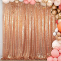 ShinyBeauty 4FT x 7FT Rose Gold Sequin Backdrop | Photo Booth Background | Wedding & Rust Backdrops | Sparkly Sequin Fabric | Perfect for Photography & Events | Durable & Elegant Curtains