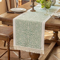 Table Runners 138 Inches,Waterproof Boho Table Runner with Tassel Fringe,Table Runner for Party Coffee Table