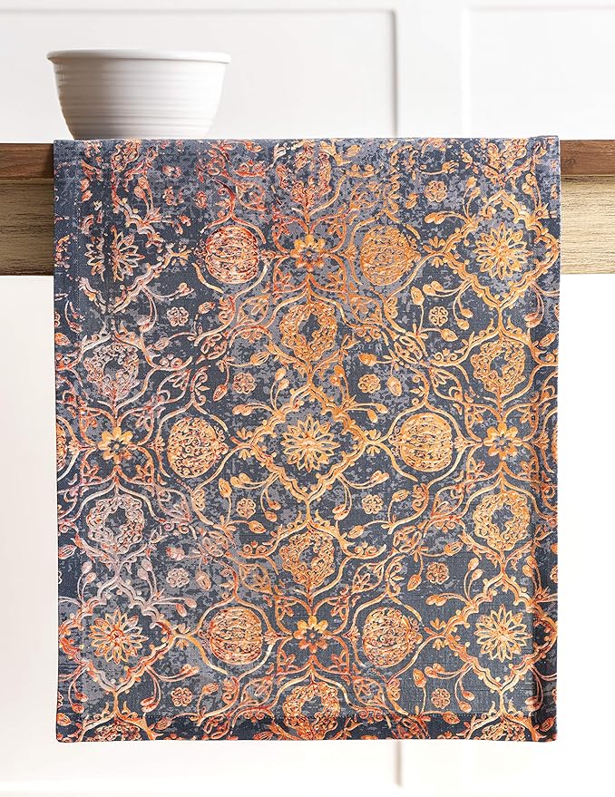 Maison d' Hermine Table Runner 100% Cotton Single Layer Table Runners 60 inches Long for Thanksgiving Christmas Decorations Home Kitchen Dining Party Wedding (Imperfection, 14.5" x 60")