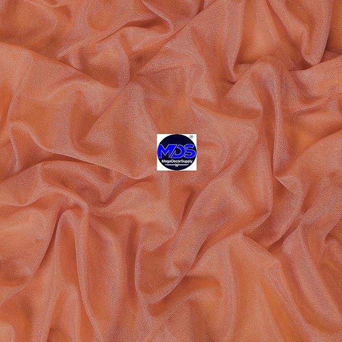 MDS Halloween Chiffon Draping Fabric - 1 Panel, 30" Wide x 20ft Long - Sheer Spooky Arbor & Canopy Drapery for Haunted House Backdrops, Party Ceilings, DIY Costumes & Themed Events - Coral Peach