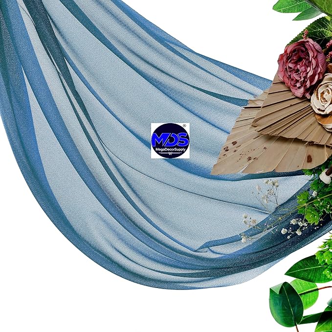 MDS Halloween Chiffon Draping Fabric - 1 Panel, 30" Wide x 30ft Long - Sheer Spooky Arbor & Canopy Drapery for Haunted House Backdrops, Party Ceilings, DIY Costumes & Themed Events - Dark Teal