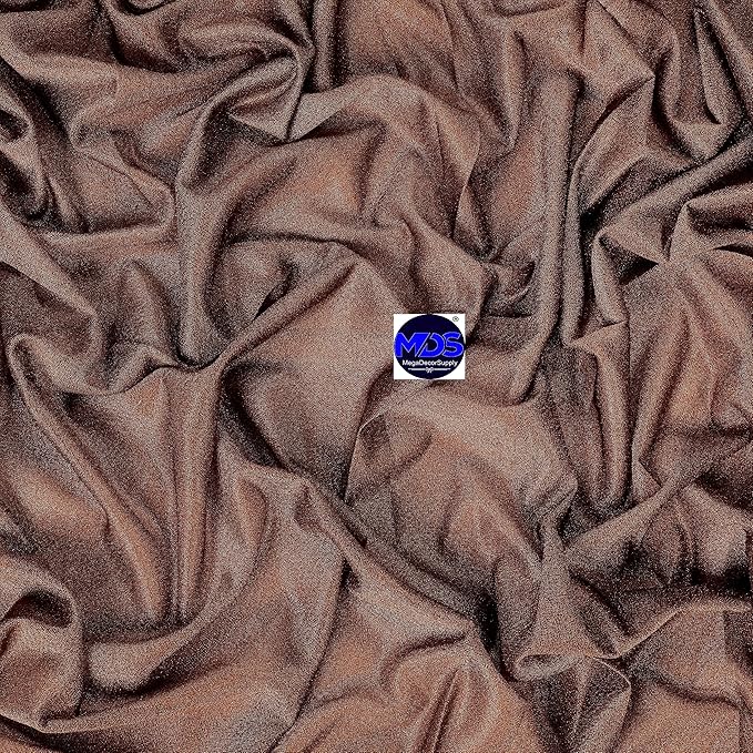 MDS Halloween Chiffon Draping Fabric - 2 Panel, 30" Wide x 75ft Long - Sheer Spooky Arbor & Canopy Drapery for Haunted House Backdrops, Party Ceilings, DIY Costumes & Themed Events - Mocha