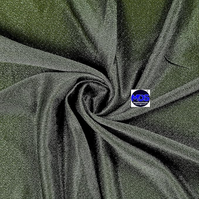 MDS Halloween Chiffon Draping Fabric - 2 Panel, 30" Wide x 75ft Long - Sheer Spooky Arbor & Canopy Drapery for Haunted House Backdrops, Party Ceilings, DIY Costumes & Themed Events - Olive Green